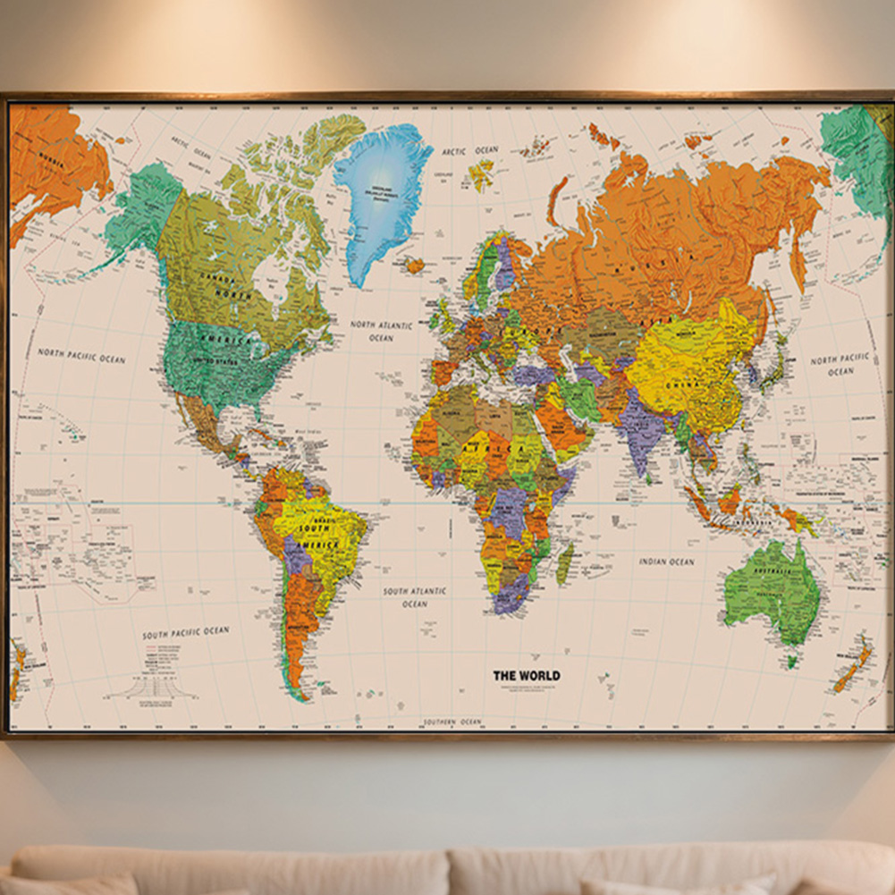 150x100cm World Map Poster Non - Star Map Poster reseña y precio