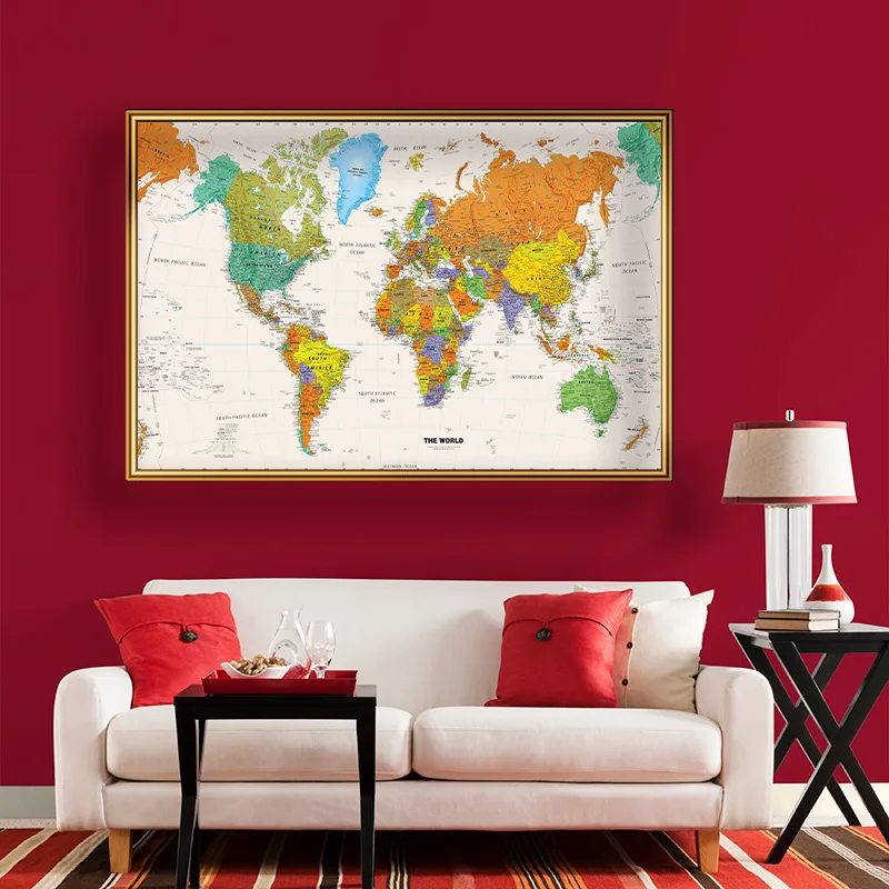 150x100cm World Map Poster Non - Star Map Poster reseña y precio