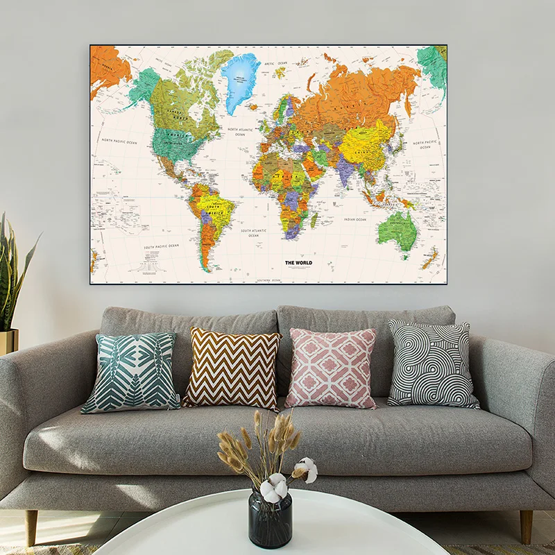 150x100cm World Map Poster Non - Star Map Poster reseña y precio