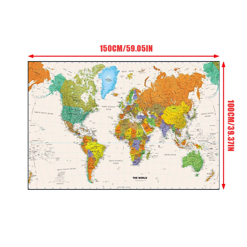150x100cm World Map Poster Non - Star Map Poster reseña y precio