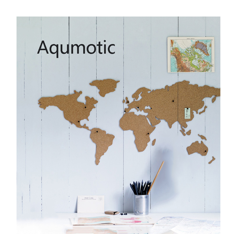 Aqumotic Cork World Map Travel - Star Map Poster reseña y precio