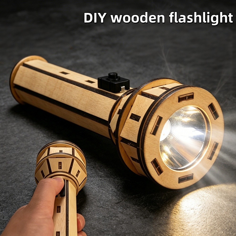 Wooden DIY Flashlight Puzzle K - Science Project reseña y precio