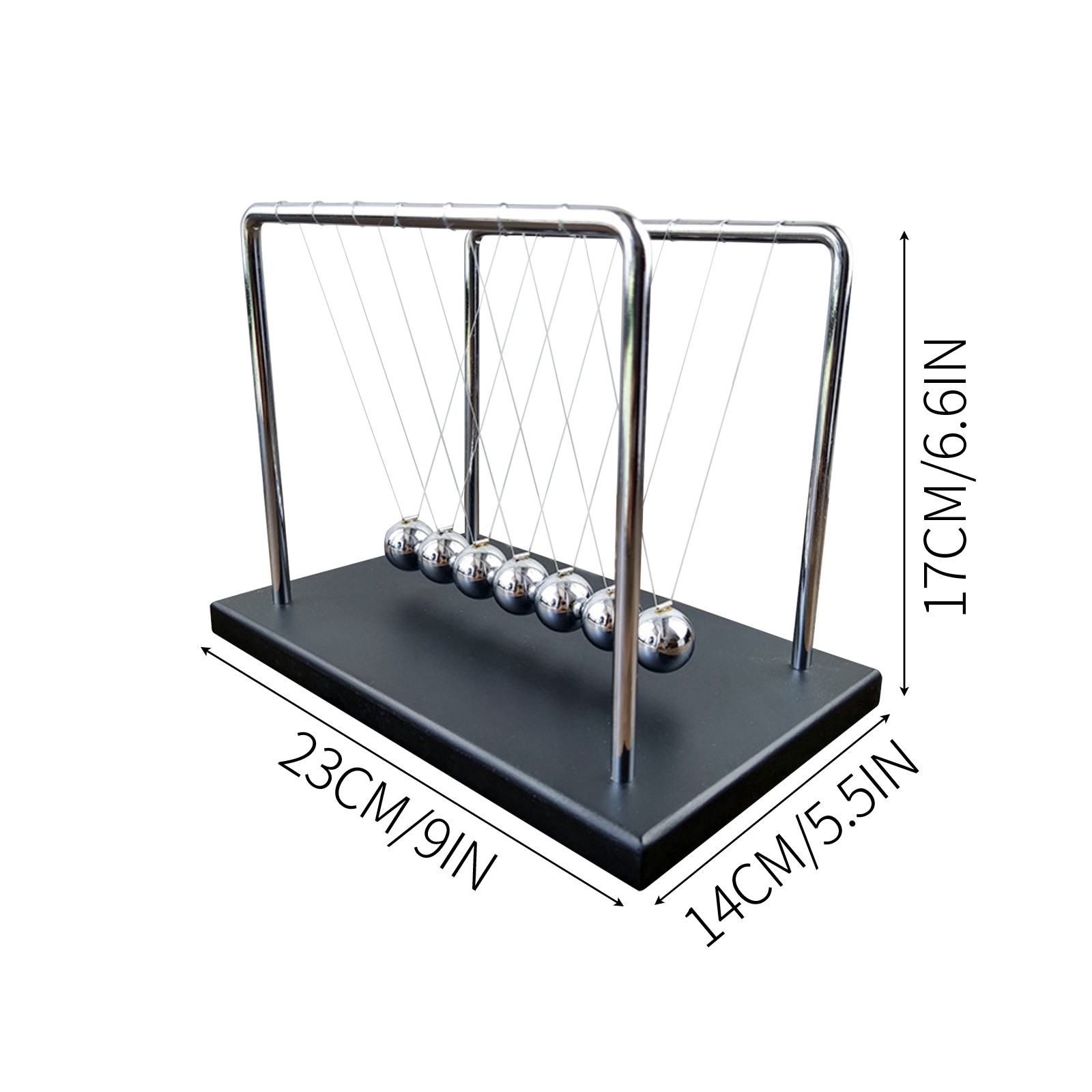 7 Balls Mechanic Curve Newton  - Newton Cradle Large reseña y precio