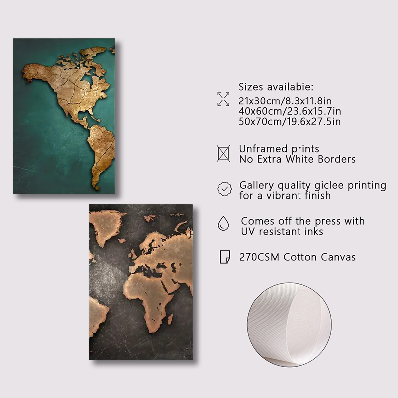 Retro World Map 3pcs/set Canva - Star Map Poster reseña y precio