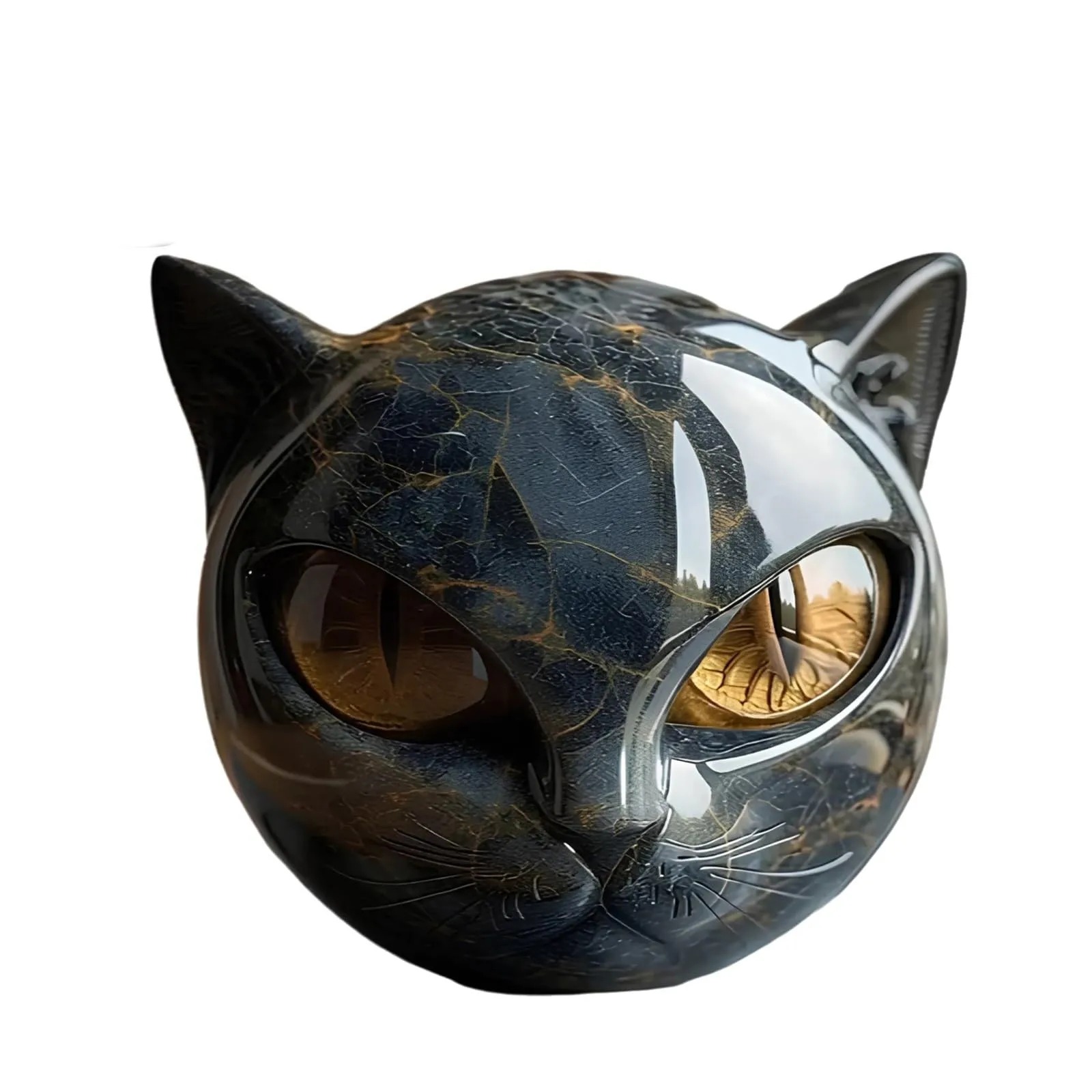 Decorative Black Cat Stone Fig - Newton Cradle Large reseña y precio