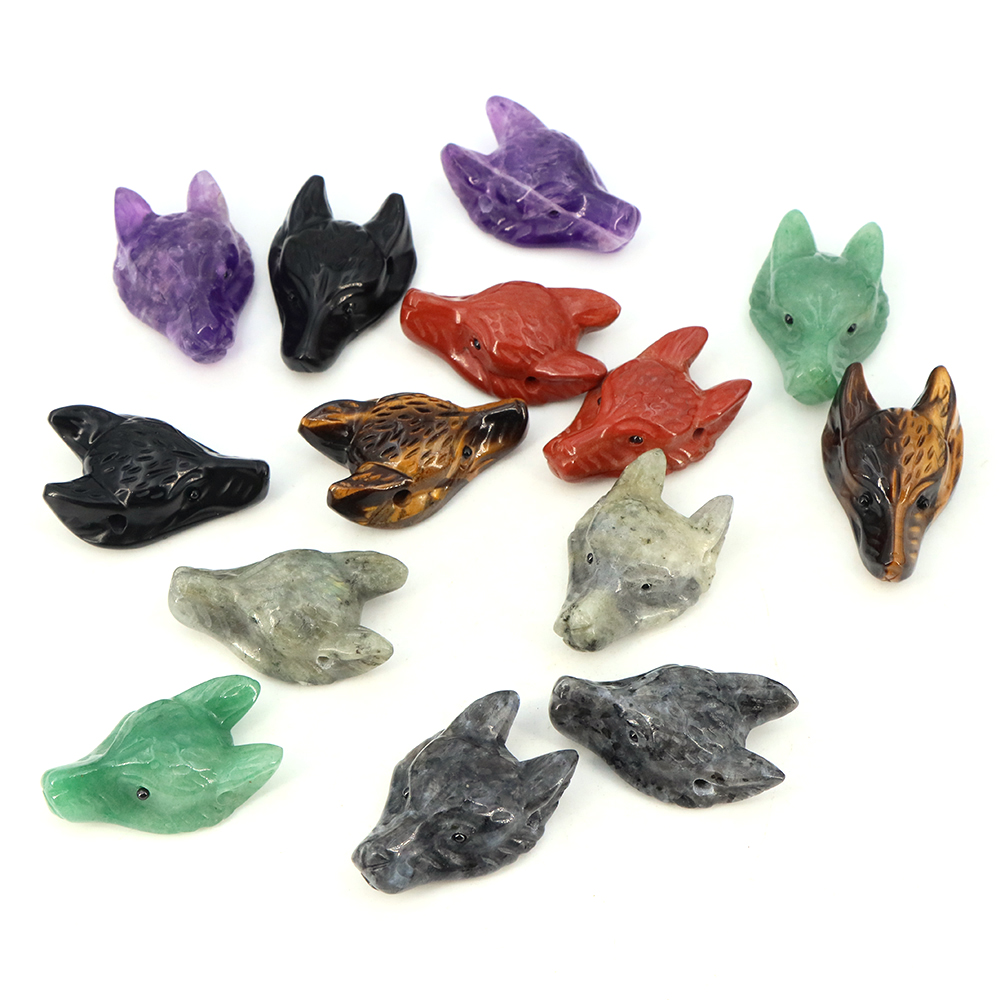 40mm Wolf Head Stone Pendant N - Science Nature reseña y precio