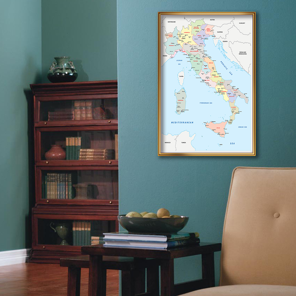 42*59cm In Italian Political M - Star Map Poster reseña y precio