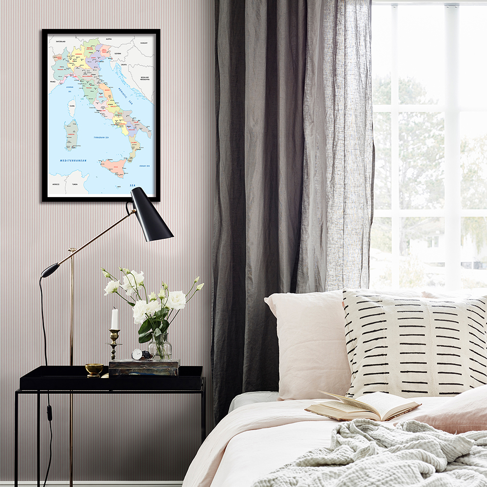 42*59cm In Italian Political M - Star Map Poster reseña y precio