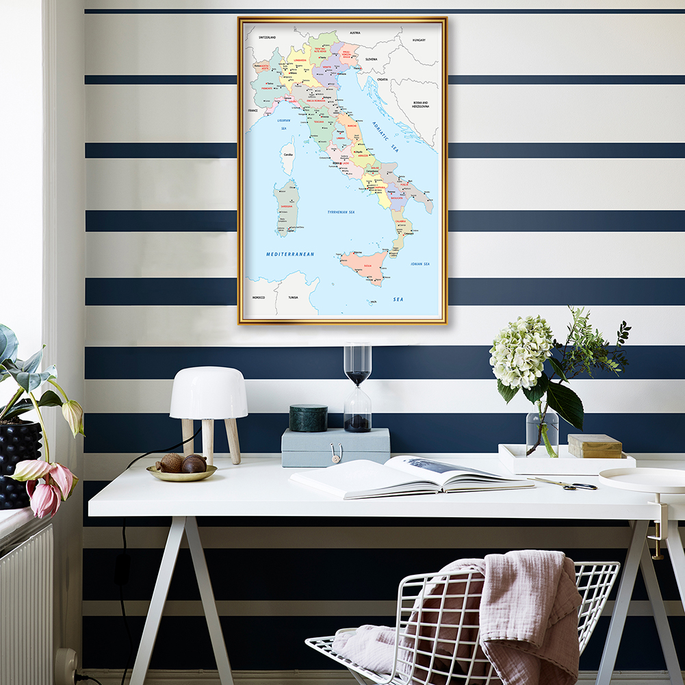 42*59cm In Italian Political M - Star Map Poster reseña y precio