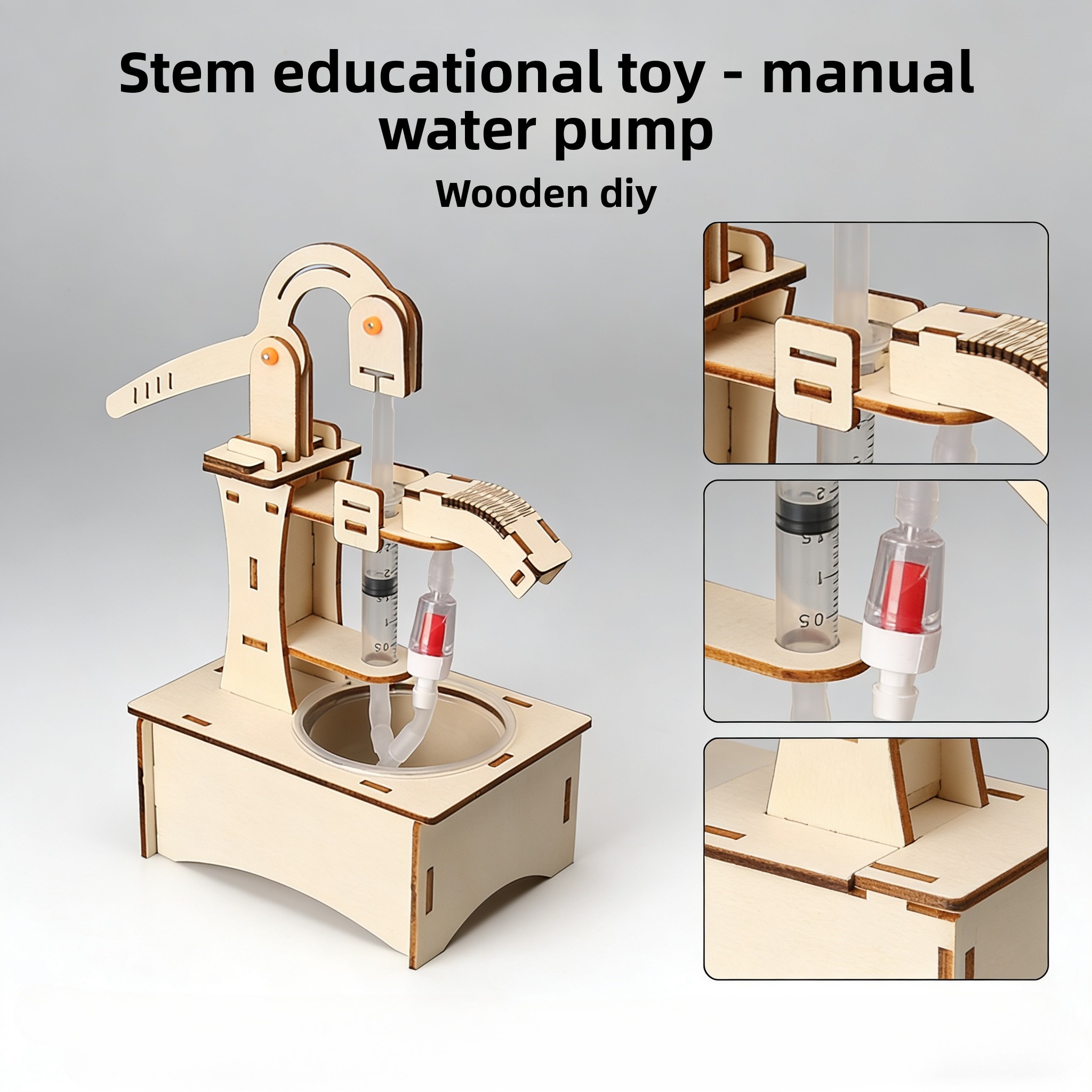 Wooden DIY Hand Pump Well Mode - Science Nature reseña y precio