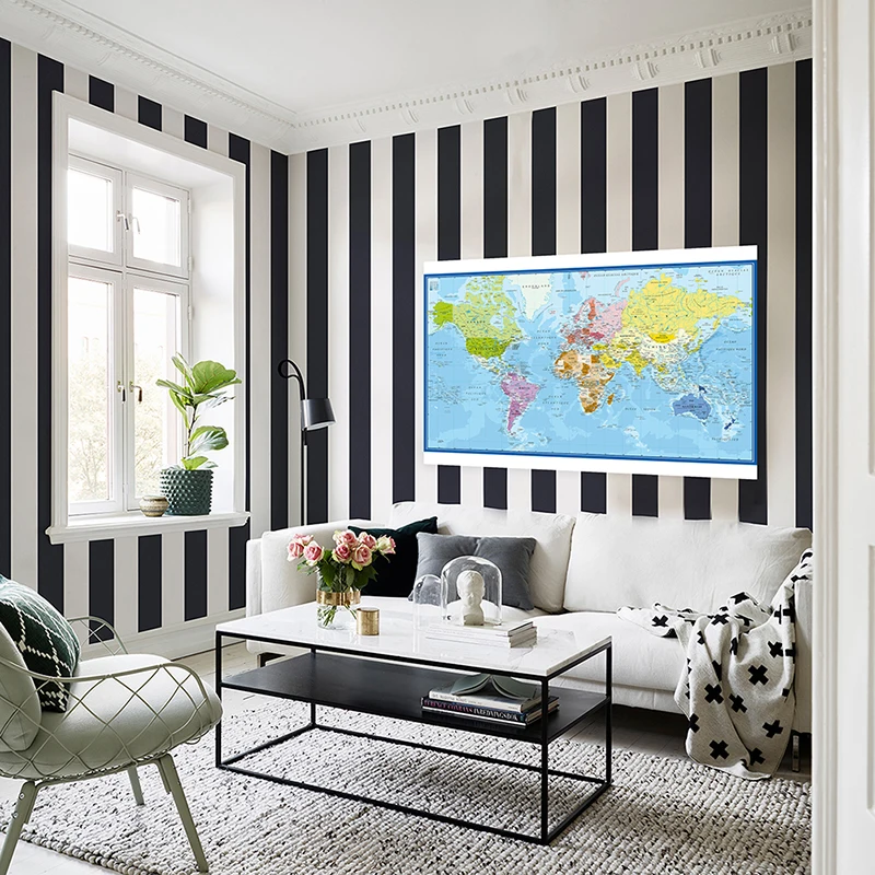 Carte Du Monde World Map Wall  - Star Map Poster reseña y precio
