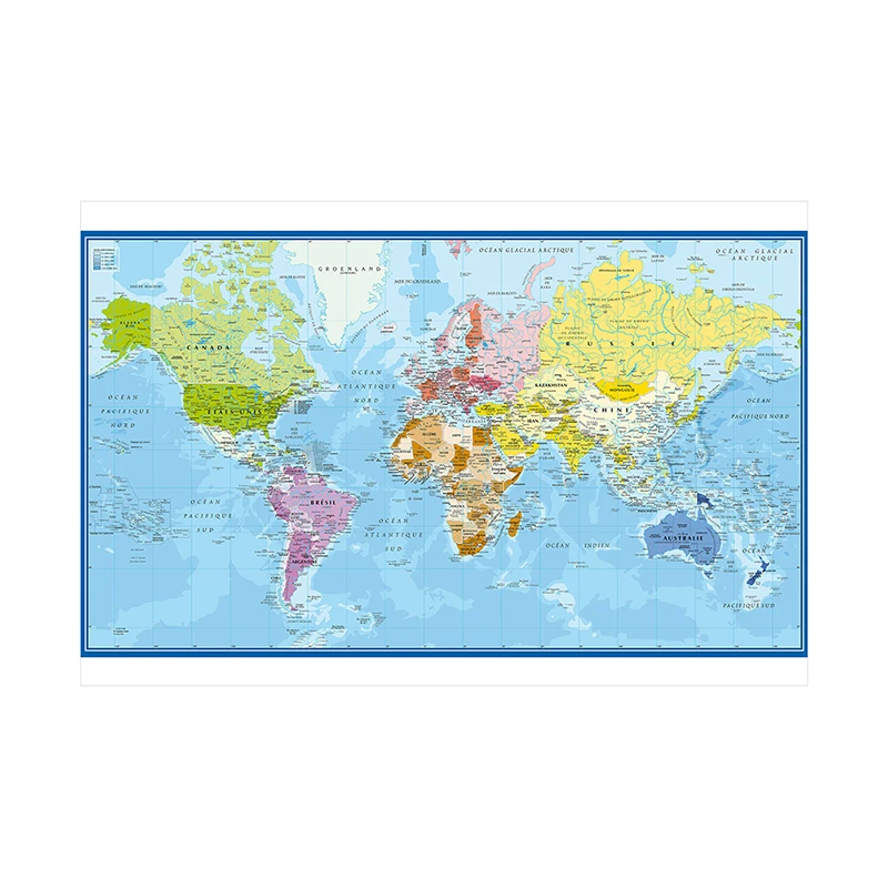 Carte Du Monde World Map Wall  - Star Map Poster reseña y precio