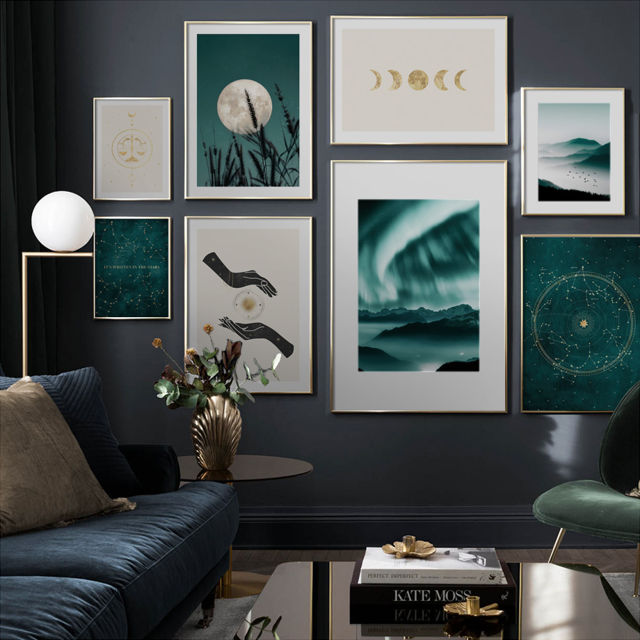 Northern Lights Zodiac Sign Ma - Star Map Poster reseña y precio