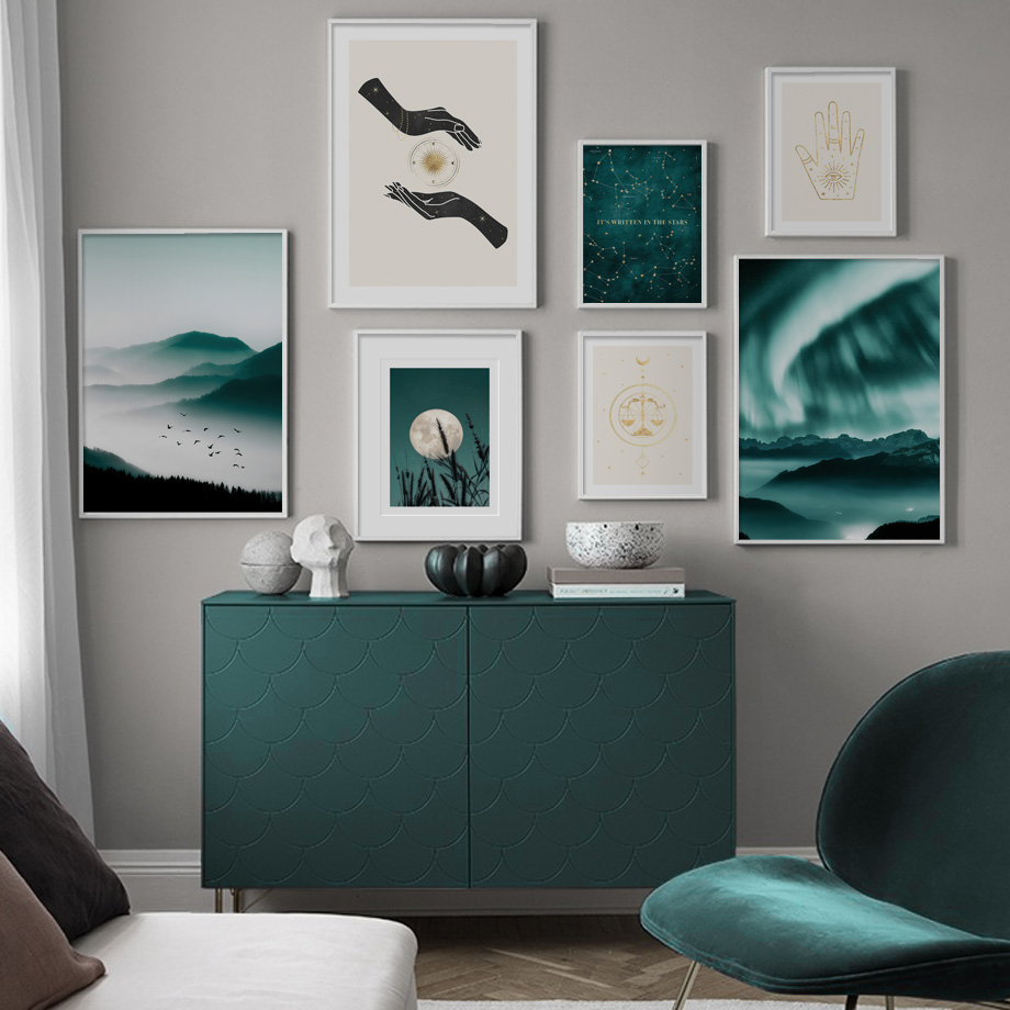 Northern Lights Zodiac Sign Ma - Star Map Poster reseña y precio