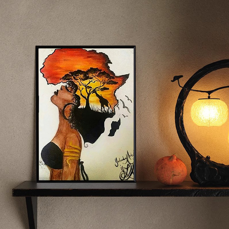Classical African Woman Poster - Star Map Poster reseña y precio