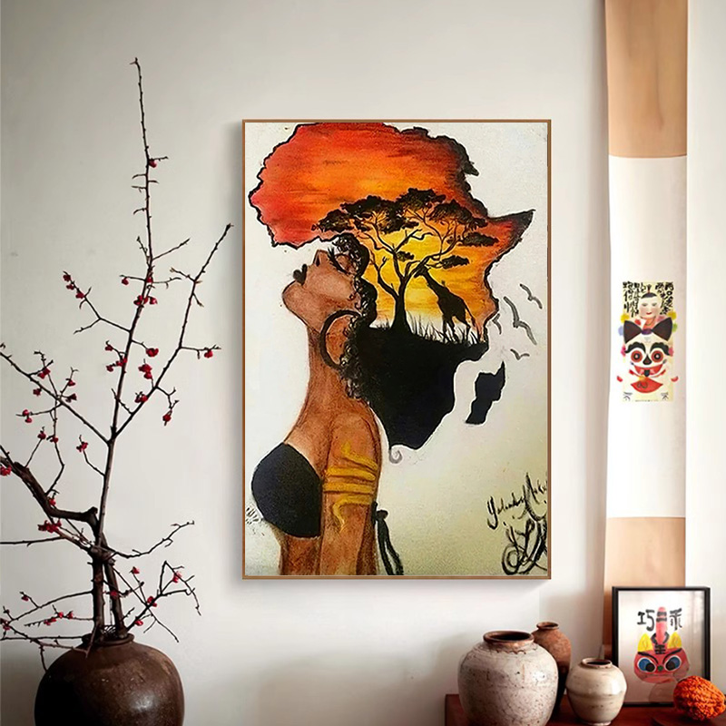 Classical African Woman Poster - Star Map Poster reseña y precio