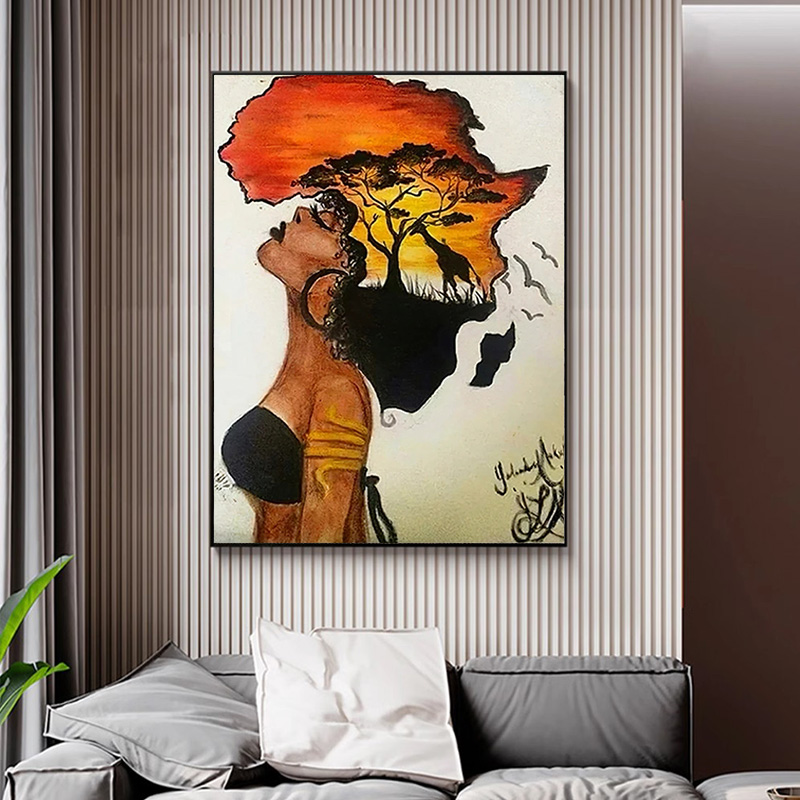 Classical African Woman Poster - Star Map Poster reseña y precio
