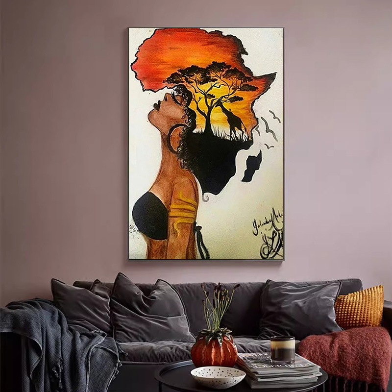 Classical African Woman Poster - Star Map Poster reseña y precio